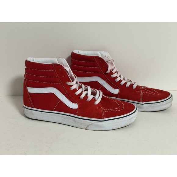 Vans Other - Vans Sk8-Hi shoes in a vibrant racing red colorway, US Men's 10